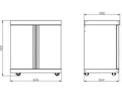 New MyOutDoorKitchen Modul mit Schrank Stainless Collection