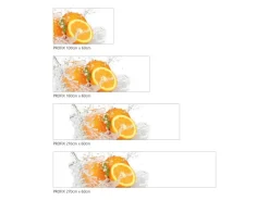 MySpotti Küchenrückwand Profix Cucina Aqua 100 x 60 cm Gelb-Orange-Weiß
