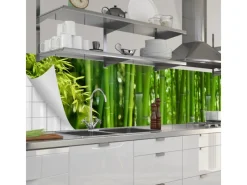 Myspotti Küchenrückwandfolie Bambus Selbstklebend 280 cm x 60 cm
