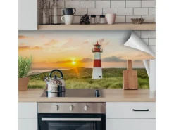 Outlet Myspotti Küchenrückwandfolie Leuchtturm Sylt Selbstklebend 220 cm x 60 cm