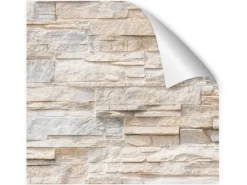 Myspotti Küchenrückwandfolie Bruchsteinwand Beige Selbstklebend 450 cm x 60 cm