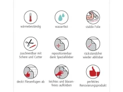 Myspotti Küchenrückwandfolie Bruchsteinwand Beige Selbstklebend 450 cm x 60 cm