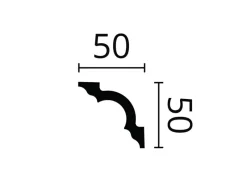 NOEL & MARQUET NMC A2 NOMASTYL Eckleiste Zierleiste Stuckleiste 2 m 200 cm x 5 cm x 5 cm Weiß