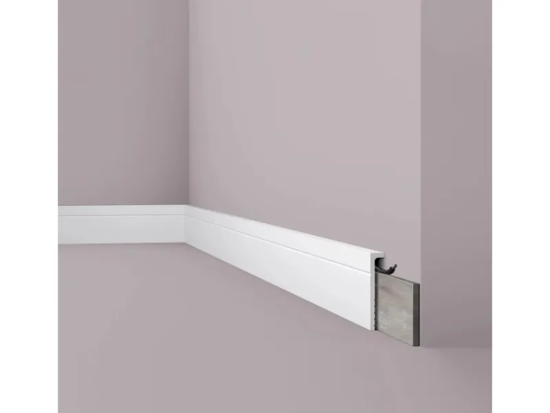 NOEL & MARQUET NMC CF2 WALLSTYL Abdeckleiste Zierleiste Sockelleiste Stuckleiste 2 m 200 cm x 2,2 cm x 11 cm Weiß