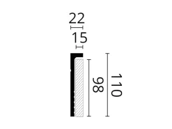 NOEL & MARQUET NMC CF2 WALLSTYL Abdeckleiste Zierleiste Sockelleiste Stuckleiste 2 m 200 cm x 2,2 cm x 11 cm Weiß
