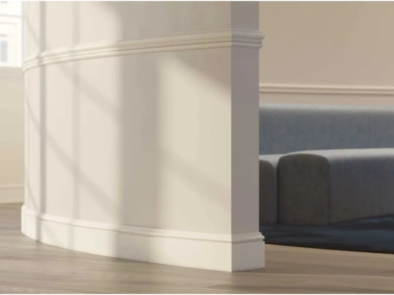 Discount NOEL & MARQUET NMC FL2 Flex WALLSTYL Flexible Sockelleiste Zierleiste Stuckleiste 2 m 200 cm x 1,5 cm x 12 cm Weiß