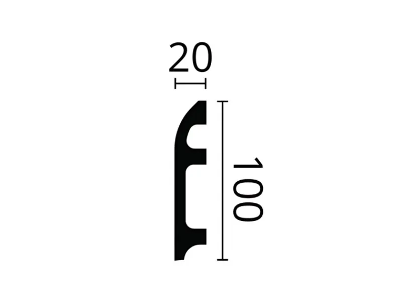 Discount NOEL & MARQUET NMC FL5 WALLSTYL Sockelleiste Zierleiste Eckleiste 2 m 200 cm x 2 cm x 10 cm Weiß