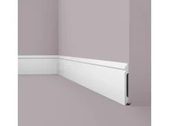 Clearance NOEL & MARQUET NMC FL17 WALLSTYL Sockelleiste Zierleiste Stuckleiste 2 m 200 cm x 1,8 cm x 17 cm Weiß