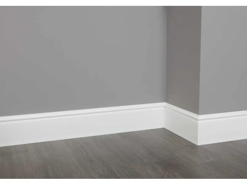 Clearance NOEL & MARQUET NMC FL17 WALLSTYL Sockelleiste Zierleiste Stuckleiste 2 m 200 cm x 1,8 cm x 17 cm Weiß