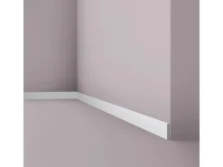 NOEL & MARQUET NMC FL10 WALLSTYL Sockelleiste Zierleiste Stuckleiste 2 m 200 cm x 0,8 cm x 5 cm Weiß