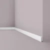 NOEL & MARQUET NMC FT1F WALLSTYL Sockelleiste Zierleiste Wandleiste Friesleiste 2 m 200 cm x 1,3 cm x 3,8 cm Weiß