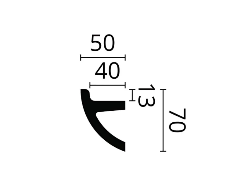 NOEL & MARQUET NMC IL1 ARSTYL Eckleiste Zierleiste Stuckleiste für Indirekte Beleuchtung 2 m 200 cm x 5 cm x 7 cm Weiß