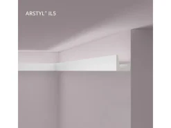 NOEL & MARQUET NMC IL5 ARSTYL Eckleiste Zierleiste Stuckleiste für Indirekte Beleuchtung 2 m 200 cm x 5 cm x 5 cm Weiß