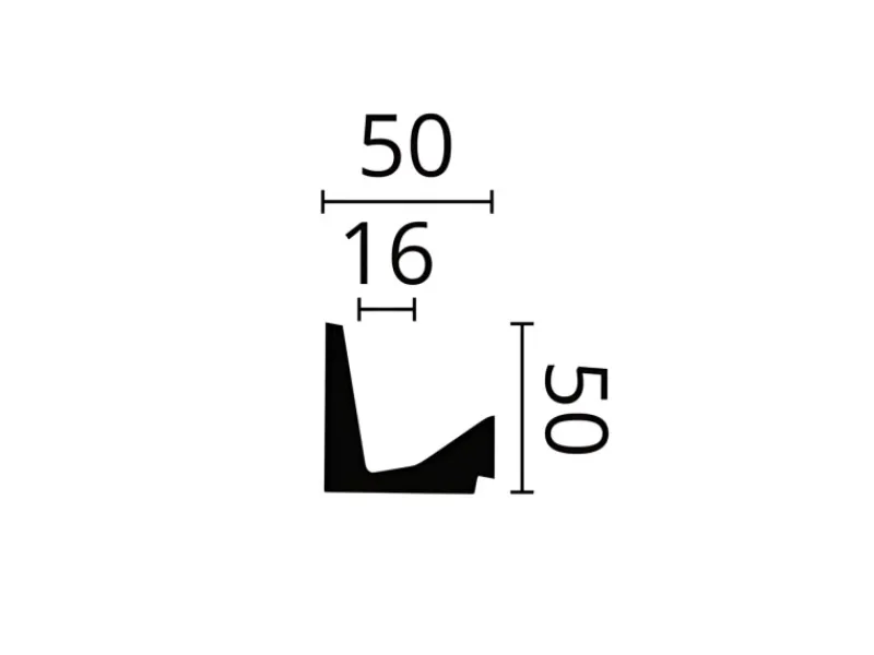 NOEL & MARQUET NMC IL5 ARSTYL Eckleiste Zierleiste Stuckleiste für Indirekte Beleuchtung 2 m 200 cm x 5 cm x 5 cm Weiß