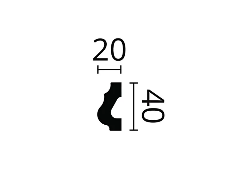 NOEL & MARQUET NMC O NOMASTYL Eckleiste Zierleiste Stuckleiste 2 m 200 cm x 2 cm x 4 cm Weiß