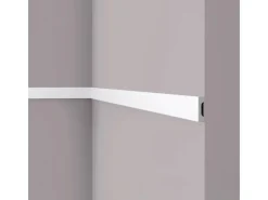 Hot NOEL & MARQUET NMC WD5 WALLSTYL Wand- und Friesleiste Zierleiste Stuckleiste 2 m 200 cm x 1 cm x 3,8 cm Weiß