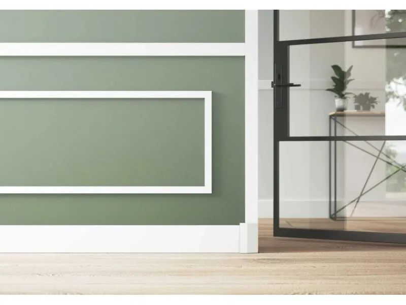 Hot NOEL & MARQUET NMC WD5 WALLSTYL Wand- und Friesleiste Zierleiste Stuckleiste 2 m 200 cm x 1 cm x 3,8 cm Weiß