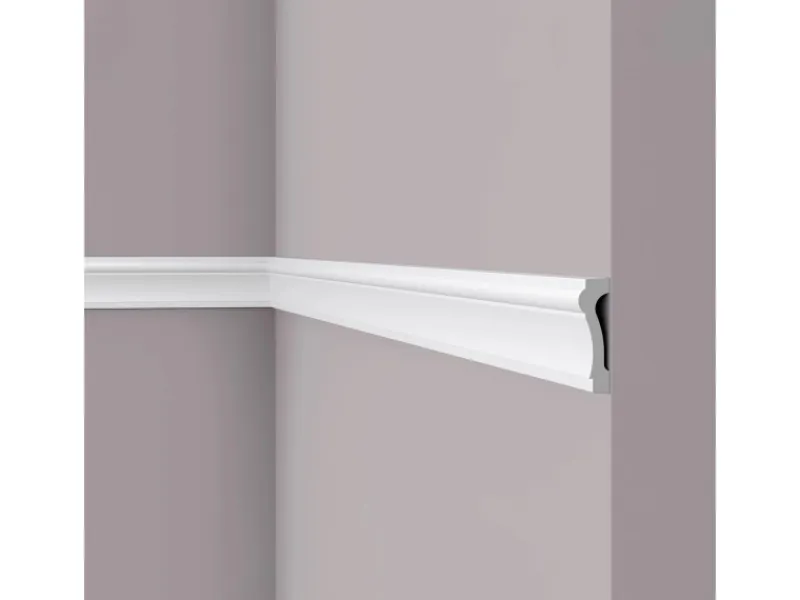 New NOEL & MARQUET NMC WL6 WALLSTYL Wand- und Friesleiste Zierleiste Türumrandung 2 m 200 cm x 2,2 cm x 7,5 cm Weiß