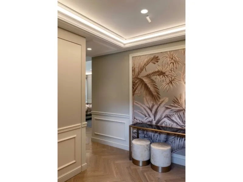 New NOEL & MARQUET NMC WL6 WALLSTYL Wand- und Friesleiste Zierleiste Türumrandung 2 m 200 cm x 2,2 cm x 7,5 cm Weiß