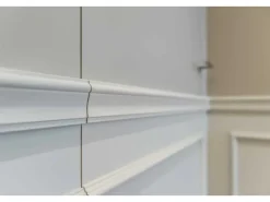 New NOEL & MARQUET NMC WL6 WALLSTYL Wand- und Friesleiste Zierleiste Türumrandung 2 m 200 cm x 2,2 cm x 7,5 cm Weiß