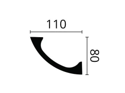 Sale NOEL & MARQUET NMC WT3 WALLSTYL Eckleiste Zierleiste Stuckleiste für Indirekte Beleuchtung 2 m 200 cm x 11 cm x 8 cm Weiß