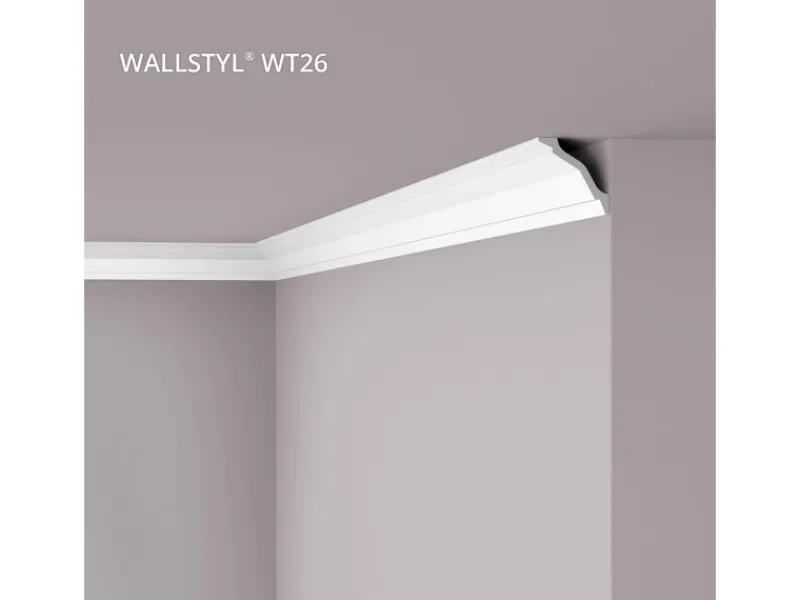 NOEL & MARQUET NMC WT26 WALLSTYL Eckleiste Zierleiste Stuckleiste 2 m 200 cm x 7,5 cm x 7,5 cm Weiß