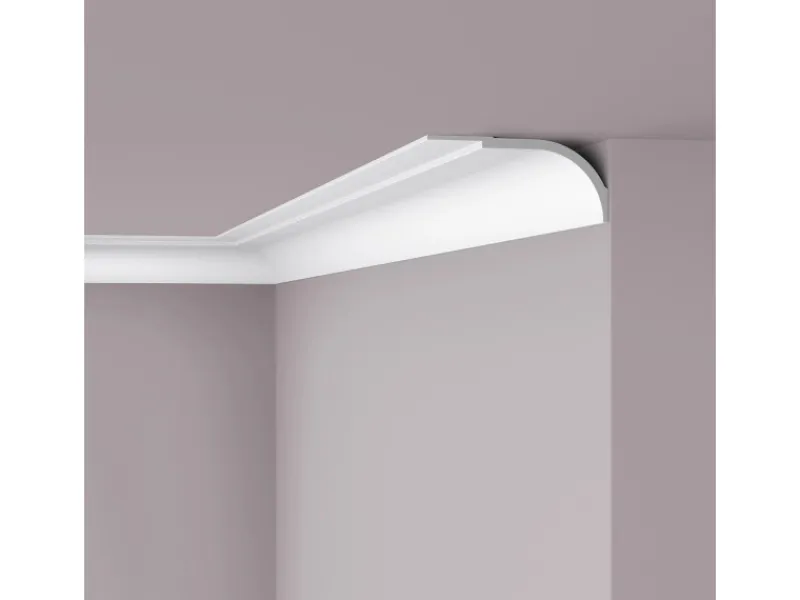 NOEL & MARQUET NMC WT22 WALLSTYL Eckleiste Zierleiste Stuckleiste 2 m 200 cm x 22,5 cm x 10 cm Weiß