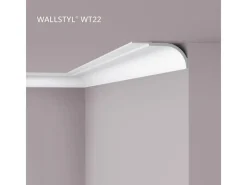 NOEL & MARQUET NMC WT22 WALLSTYL Eckleiste Zierleiste Stuckleiste 2 m 200 cm x 22,5 cm x 10 cm Weiß