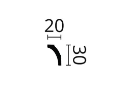 NOEL & MARQUET NMC WT8 WALLSTYL Eckleiste Zierleiste Sockelleiste 2 m 200 cm x 2 cm x 3 cm Weiß