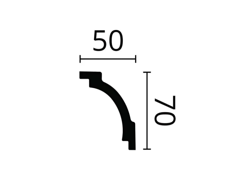 NOEL & MARQUET NMC Z16 ARSTYL Eckleiste Zierleiste Stuckleiste für Indirekte Beleuchtung 2 m 200 cm x 5 cm x 7 cm Weiß