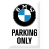 Sale Nostalgic-Art Blechschild BMW - Parking Only White 20 cm x 30 cm
