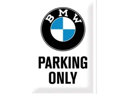 Sale Nostalgic-Art Blechschild BMW - Parking Only White 20 cm x 30 cm