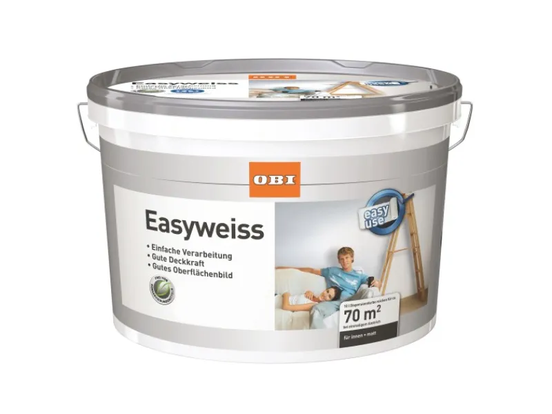 OBI Innen- Wandfarbe Easyweiss matt 10 l