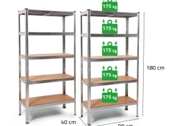 Ondis24 2x Steckregal Metallregal Thomas 90 x 40
