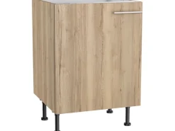 Sale Optifit Küchen-Spülenunterschrank Erik290 60 cm x 87 cm x 58,4 cm Wildeiche