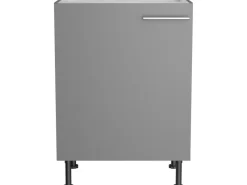 Optifit Küchen-Spülenunterschrank Mats825 60 cm x 87 cm x 58,4 cm Basaltgrau