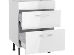 New Optifit Küchen-Unterschrank für Kochfeld Rurik986 60 cm x 87 cm x 58,4 cm Weiß