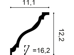 Best ORAC DECOR C333 LUXXUS Decken Eckleiste Stuckleiste Stuck Dekor Zierprofil 2 m 200 cm x 12,2 cm x 11,1 cm Weiß