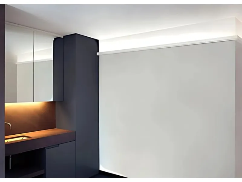 ORAC DECOR C361 LUXXUS Profil Stuck Wand Zier-Leiste indirekte Beleuchtung 2 m 200 cm x 5 cm x 5 cm Weiß