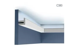 ORAC DECOR C380 MODERN L3 Eckleiste Zierleiste Indirekte Beleuchtung 2 m 200 cm x 5 cm x 5 cm Weiß