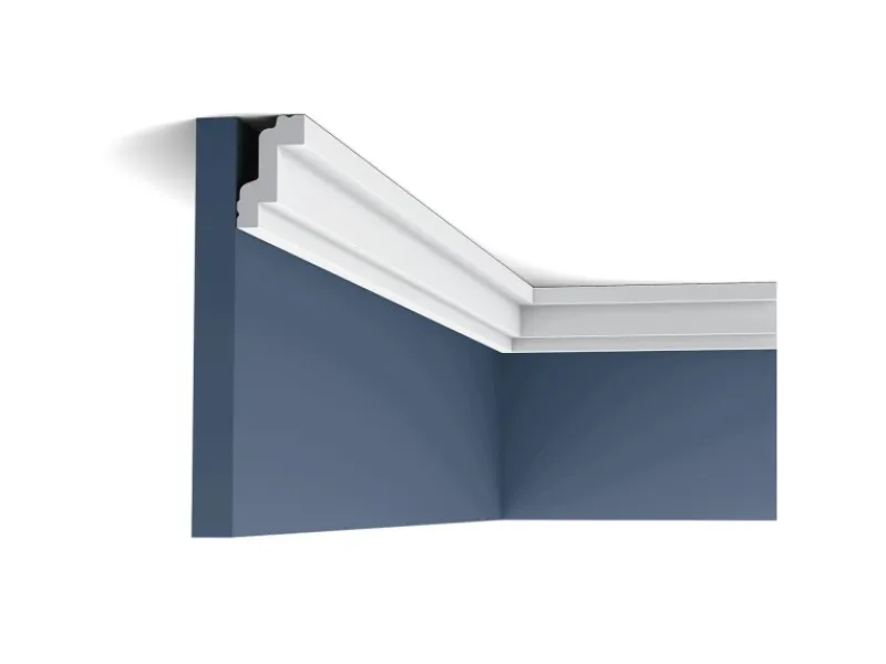 New ORAC DECOR CB531 BASIXX Stuck Zierprofil Eck-Wand-Decken-Leiste Dekor kantig 2 m 200 cm x 4,8 cm x 2,6 cm Weiß