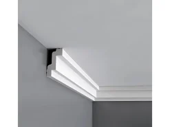 New ORAC DECOR CB531 BASIXX Stuck Zierprofil Eck-Wand-Decken-Leiste Dekor kantig 2 m 200 cm x 4,8 cm x 2,6 cm Weiß