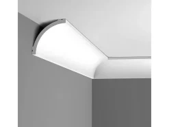 Best ORAC DECOR CB524N BASIXX Eckleiste Zierleiste Stuckleiste 2 m 200 cm x 9,0 cm x 9,0 cm Weiß