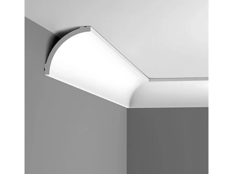 Best ORAC DECOR CB524N BASIXX Eckleiste Zierleiste Stuckleiste 2 m 200 cm x 9,0 cm x 9,0 cm Weiß