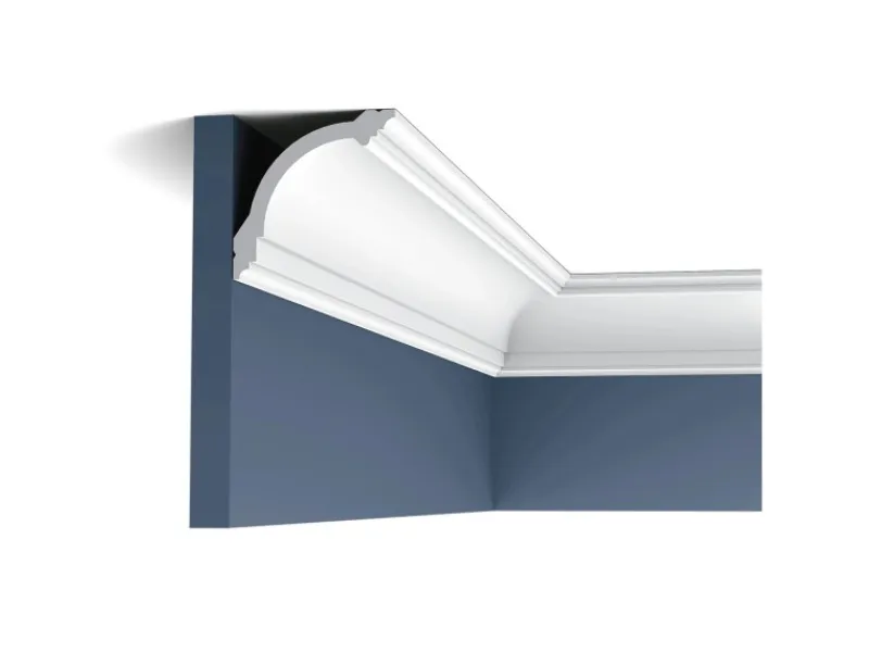 Best ORAC DECOR CB512N BASIXX Stuckprofil Dekor Zierleiste Eck-Wand-Decken-Leiste 2 m 200 cm x 9,5 cm x 10 cm Weiß