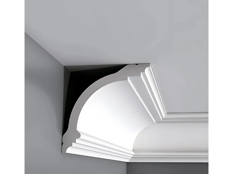 Best ORAC DECOR CB512N BASIXX Stuckprofil Dekor Zierleiste Eck-Wand-Decken-Leiste 2 m 200 cm x 9,5 cm x 10 cm Weiß