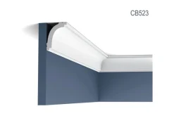 ORAC DECOR CB523N BASIXX Stuck Dekor Zierprofil Zier-Eck-Wand-Decken-Leiste 2 m 200 cm x 5,9 cm x 4,4 cm Weiß