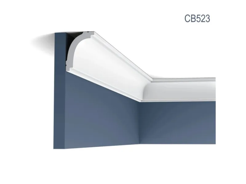 ORAC DECOR CB523N BASIXX Stuck Dekor Zierprofil Zier-Eck-Wand-Decken-Leiste 2 m 200 cm x 5,9 cm x 4,4 cm Weiß