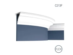 Online ORAC DECOR C213F LUXXUS Flexible Decken Stuckleiste Zierprofil Dekorleiste 2 m 200 cm x 8 cm x 8 cm Weiß