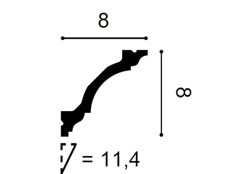 Online ORAC DECOR C213F LUXXUS Flexible Decken Stuckleiste Zierprofil Dekorleiste 2 m 200 cm x 8 cm x 8 cm Weiß